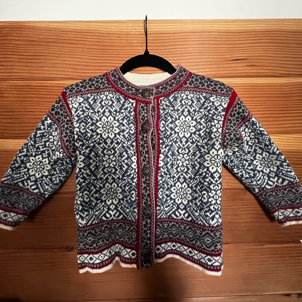 Nordic Patterned Cardigan Sweater